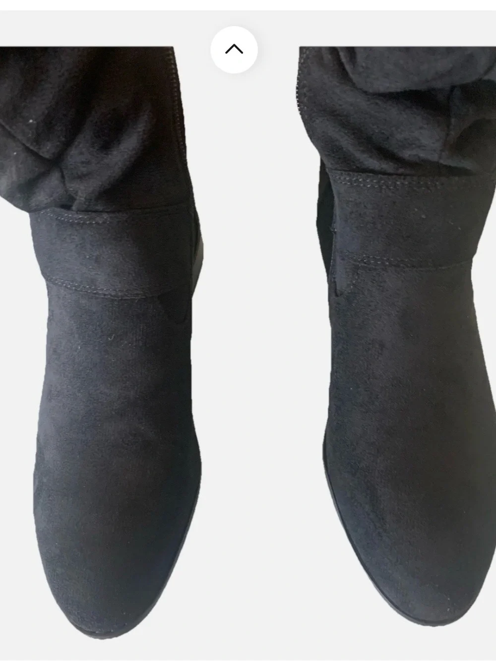 Women's Black Over-the-Knee Suede Boots - Classic Tall Fashion Boots